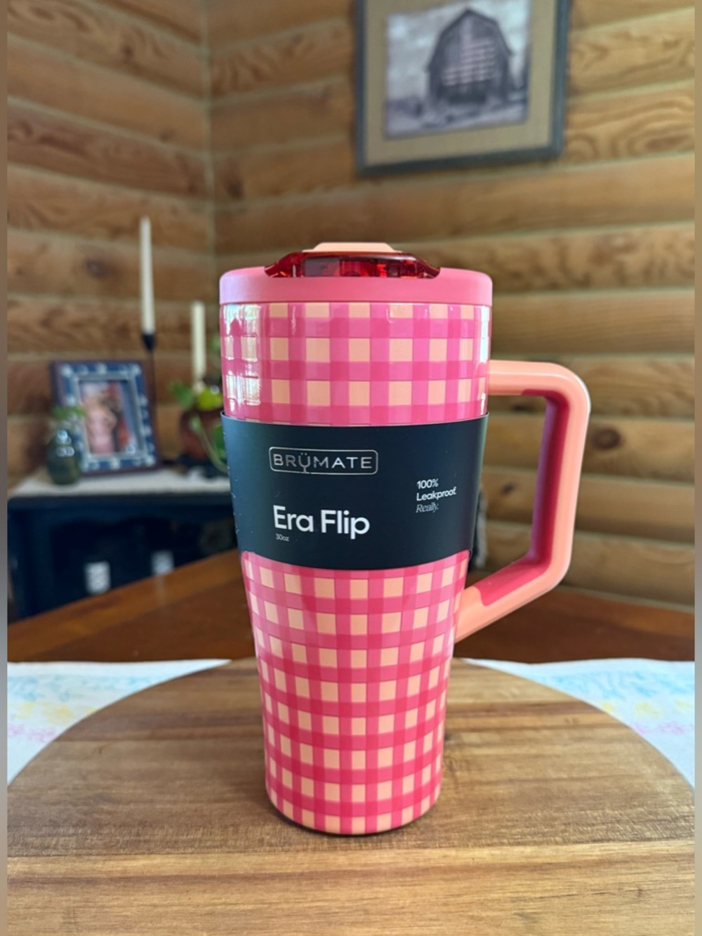 PEACH GINGHAM Brumate + Madi Nelson Lmtd Ed 30oz ERA FLIP Leakproof Tumbler